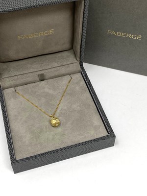 Lot 342 - FABERGE HERITAGE COLLECTION: ENAMEL AND DIAMOND PENDENT EGG, MODERN