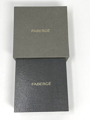 Lot 342 - FABERGE HERITAGE COLLECTION: ENAMEL AND DIAMOND PENDENT EGG, MODERN