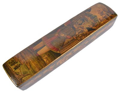 Lot 111 - â€¡A QAJAR LACQUER PEN BOX