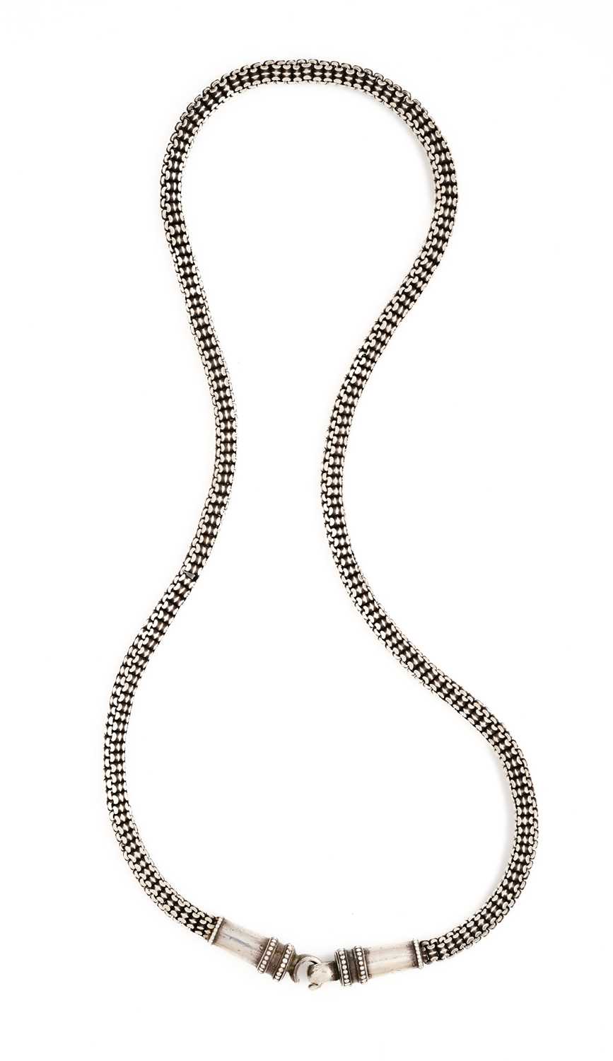 Lot 65 - A SILVER ROPEWORK BELT, WESTERN DECCAN, INDIA, 19TH CENTURY