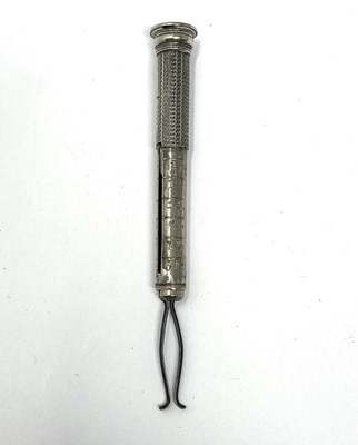 Lot 192 - A VICTORIAN ELECTROPLATE PATENT POCKET LETTER SCALES, JOHN SHELDON, BIRMINGHAM, CIRCA 1850