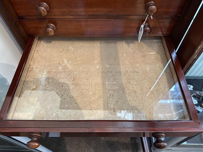Lot 618 - AN ENTYMOLOGISTS MAHOGANY SPECIMEN CABINET BY WATKINS AND DONCASTER, NATURALISTS