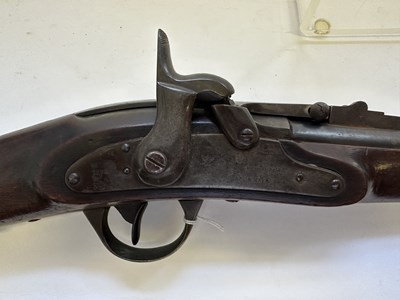 Lot 319 - AN AMERICAN .54 (28 BORE) PERCUSSION MERRILL PATENT BREECH-LOADING CARBINE OF SECOND TYPE