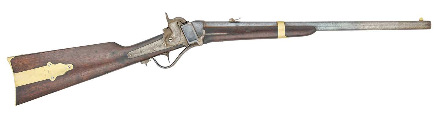 Lot 316 - AN AMERICAN .52 PERCUSSION SHARPS 1852 MODEL BREECH-LOADING SADDLE CARBINE, NO. 5237, CIRCA 1853-55