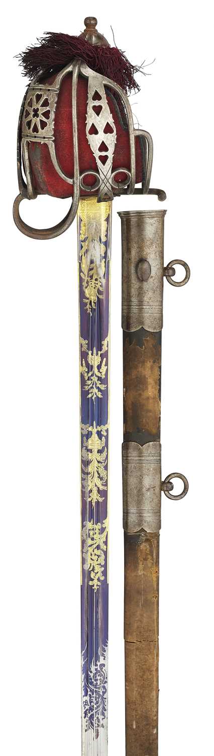 Lot 200 - A REGIMENTAL SCOTTISH BASKET-HILTED BROADSWORD, BY COLLINS