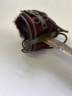 Lot 200 - A REGIMENTAL SCOTTISH BASKET-HILTED BROADSWORD, BY COLLINS