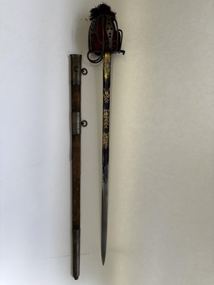 Lot 200 - A REGIMENTAL SCOTTISH BASKET-HILTED BROADSWORD, BY COLLINS
