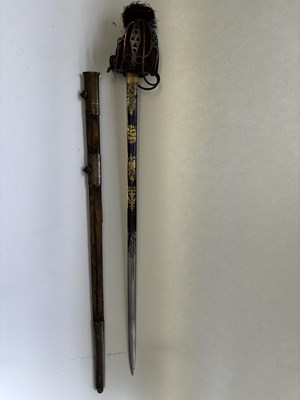 Lot 200 - A REGIMENTAL SCOTTISH BASKET-HILTED BROADSWORD, BY COLLINS