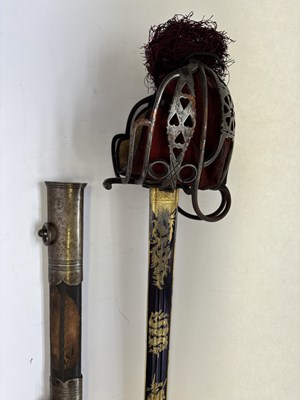Lot 200 - A REGIMENTAL SCOTTISH BASKET-HILTED BROADSWORD, BY COLLINS