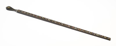 Lot 66 - A MOTHER-OF-PEARL INLAID LACQUER 'YARD' STICK, 19TH CENTURY