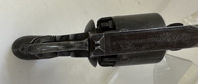 Lot 428 - A RARE CASED PRYCE & CASHMORE (DAW) PATENT PERCUSSION DOUBLE-ACTION SIX-SHOT REVOLVER