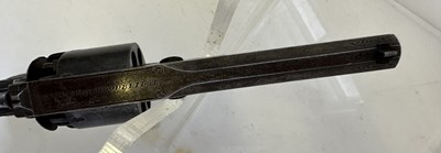 Lot 428 - A RARE CASED PRYCE & CASHMORE (DAW) PATENT PERCUSSION DOUBLE-ACTION SIX-SHOT REVOLVER