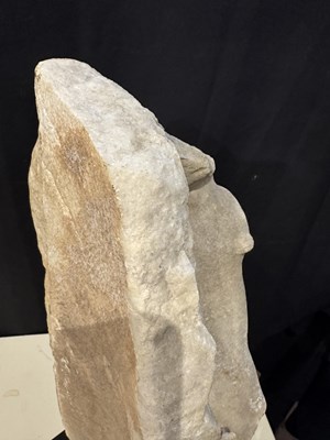 Lot 80 - A ROMAN MARBLE RELIEF FRAGMENT DEPICTING A DANCING SATYR, 2ND/3RD CENTURY A.D.