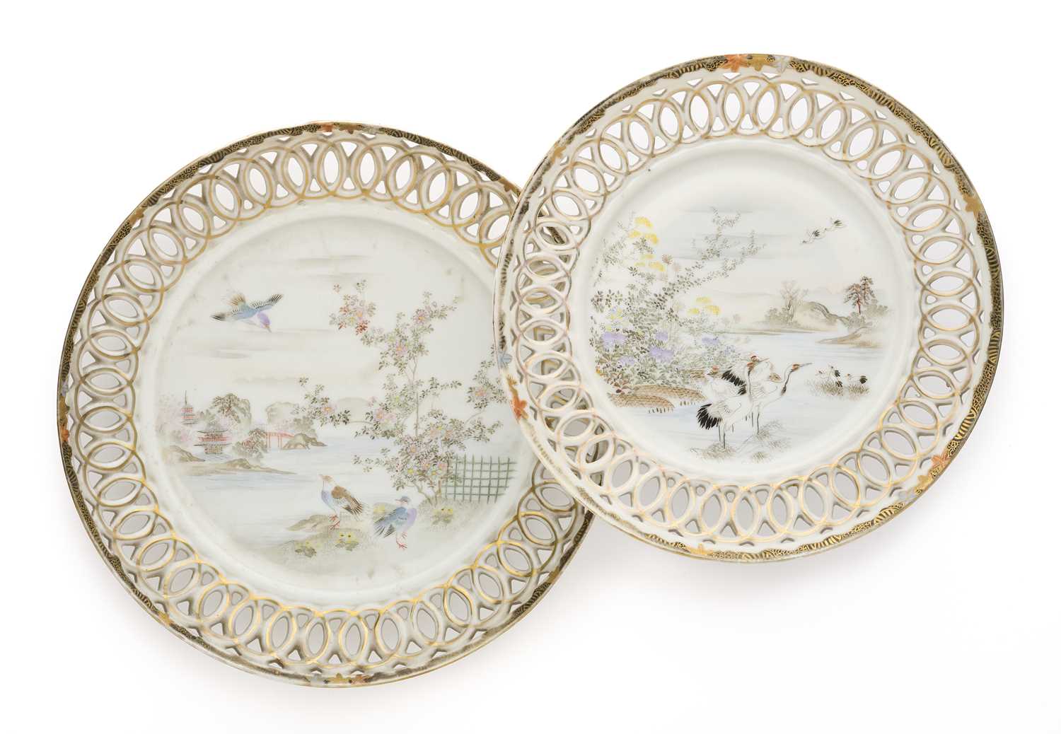 Lot 76 - A SET OF FIFTEEN JAPANESE PLATES, 20TH CENTURY