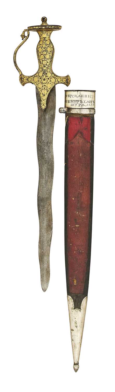 Lot 14 - AN INDIAN TULWAR, THE HILT 18TH CENTURY