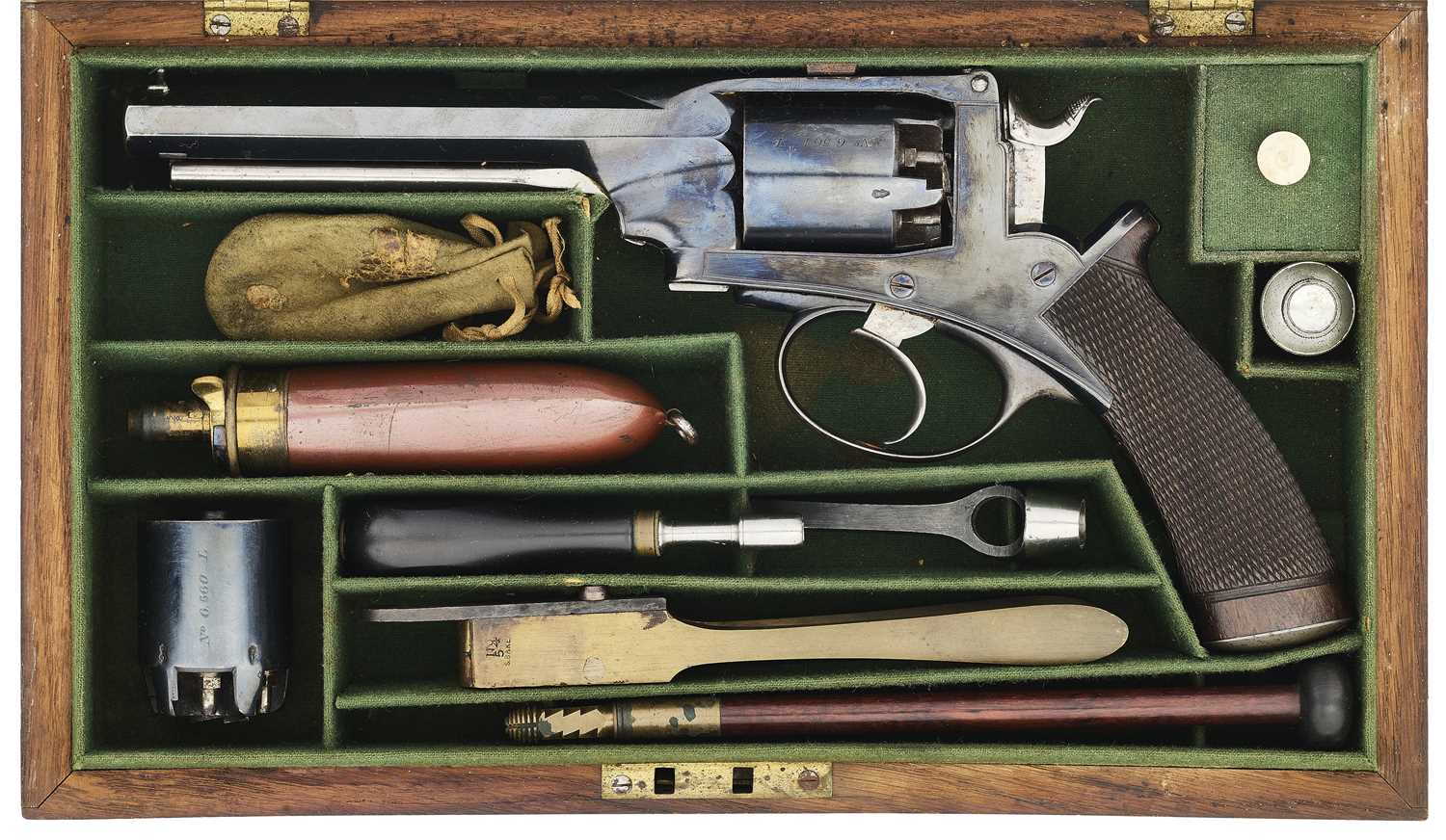 Lot 447 - A CASED 54 BORE PERCUSSION DEANE-HARDING