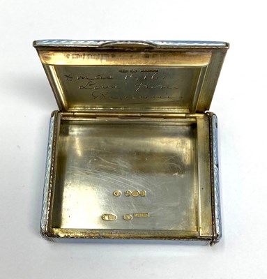 Lot 286 - FABERGE: A SILVER-GILT AND ENAMEL MATCH BOX (VESTA CASE), WORKMASTER HENDRIK WIGSTROM, ST PETERSBURG, CIRCA 1912