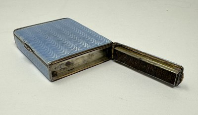 Lot 286 - FABERGE: A SILVER-GILT AND ENAMEL MATCH BOX (VESTA CASE), WORKMASTER HENDRIK WIGSTROM, ST PETERSBURG, CIRCA 1912