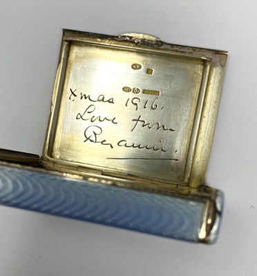 Lot 286 - FABERGE: A SILVER-GILT AND ENAMEL MATCH BOX (VESTA CASE), WORKMASTER HENDRIK WIGSTROM, ST PETERSBURG, CIRCA 1912
