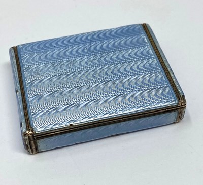 Lot 286 - FABERGE: A SILVER-GILT AND ENAMEL MATCH BOX (VESTA CASE), WORKMASTER HENDRIK WIGSTROM, ST PETERSBURG, CIRCA 1912