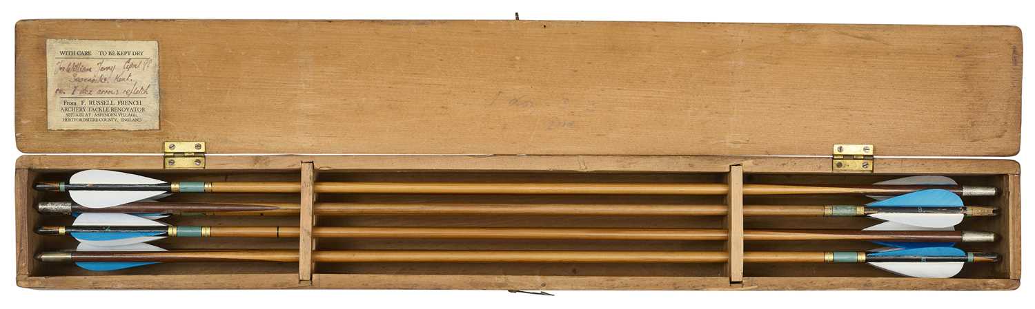 Lot 40 - THE CASED ARROW SET OF AGNES NEVE, KENT, EARLY 20TH CENTURY