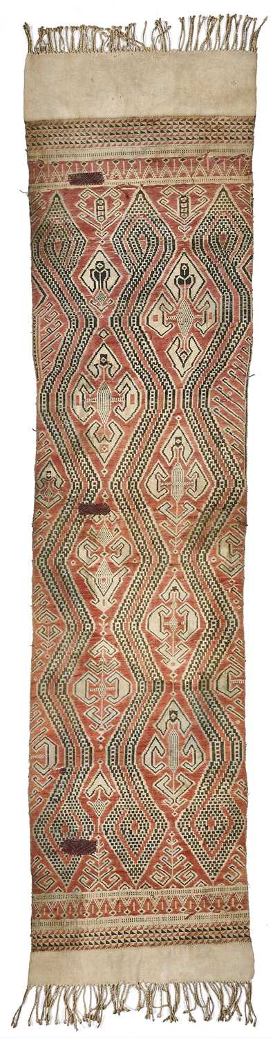 Lot 291 - AN IBAN CEREMONIAL CLOTH, BORNEO, CIRCA 1900