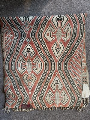 Lot 291 - AN IBAN CEREMONIAL CLOTH, BORNEO, CIRCA 1900