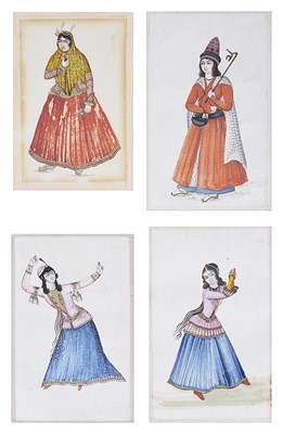 Lot 158 - â€¡FOUR QAJAR WOMEN