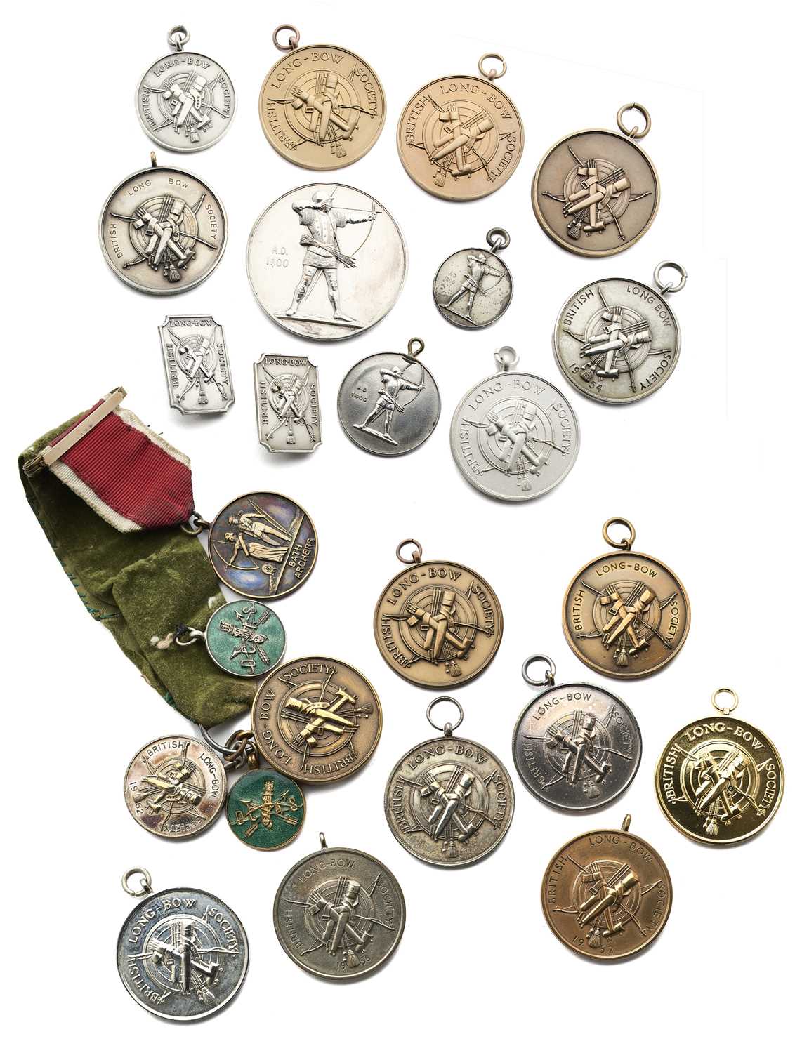 Lot 31 - A COLLECTION OF BRITISH LONG-BOW SOCIETY MEDALS, 20TH CENTURY