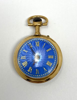 Lot 531 - GOLD AND ENAMEL PENDENT WATCH, SWISS, CIRCA 1900