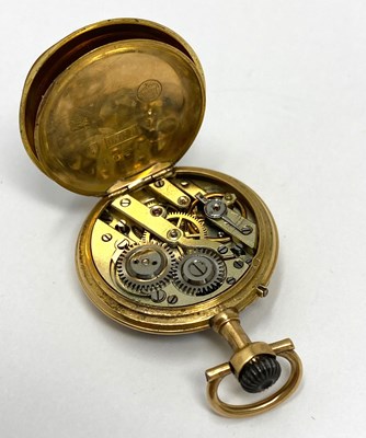 Lot 531 - GOLD AND ENAMEL PENDENT WATCH, SWISS, CIRCA 1900