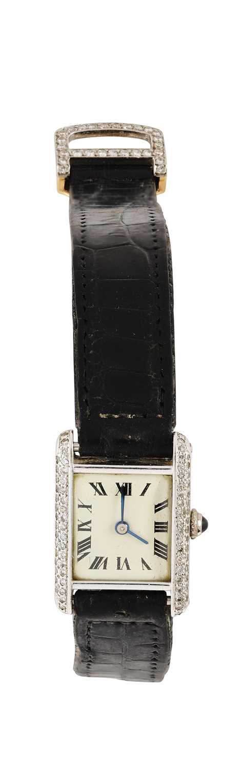 Lot 548 - MCCABE MCCARTY: LADY'S DIAMOND COCKTAIL WATCH, CIRCA 1985