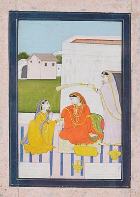 Lot 163 - A PAHARI PAINTING FROM A RAGAMALA SERIES