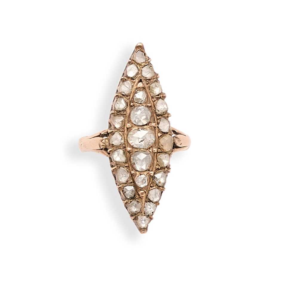 Lot 609 - OTTOMAN DIAMOND RING, 1890s