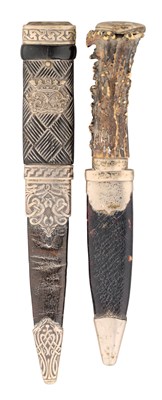 Lot 690 - TWO SGIAN DUBHS, THE FIRST SILVER-MOUNTED, EDINBURGH, 1916, THE SECOND BY FERGUSON & MACBEAN