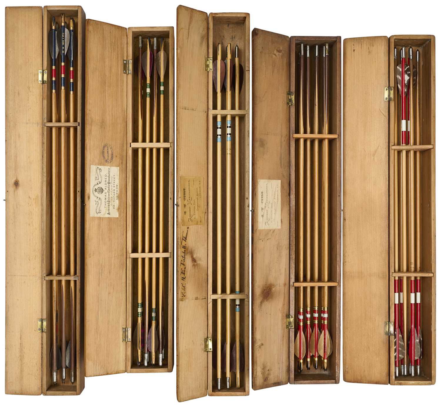 Lot 100 - FIVE CASED ARROW SETS, 19TH-20TH CENTURY