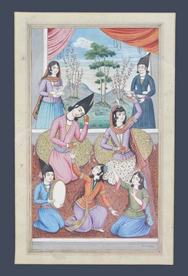 Lot 173 - â€¡A ROYAL COUPLE WATCHING A DANCE PERFORMANCE