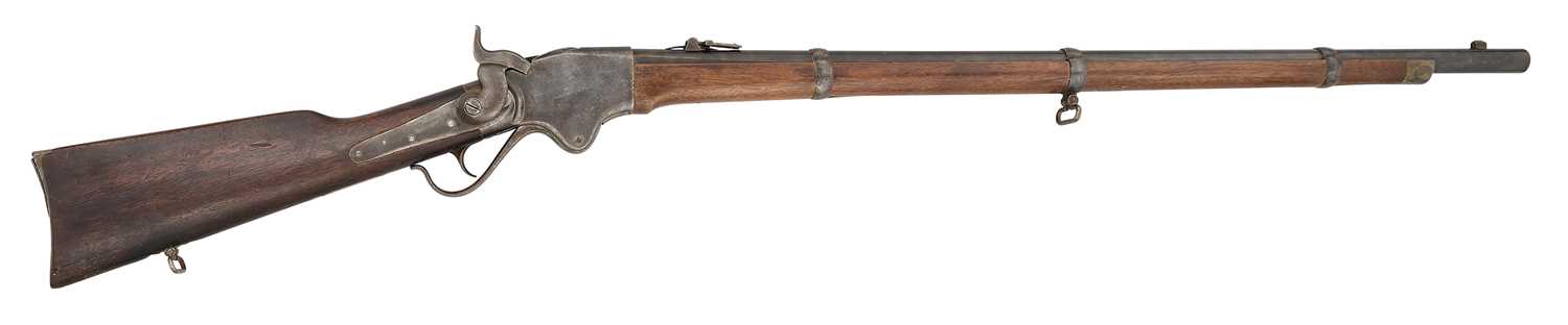 Lot 322 - AN AMERICAN .50 RIM-FIRE SPENCER 1865 MODEL ARMY REPEATING RIFLE, NO. 2037, CIRCA 1865-67