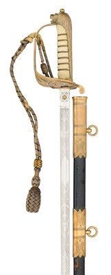 Lot 720 - AN 1827 PATTERN NAVAL OFFICER’S SWORD RETAILED BY GIEVES, CIRCA 1936