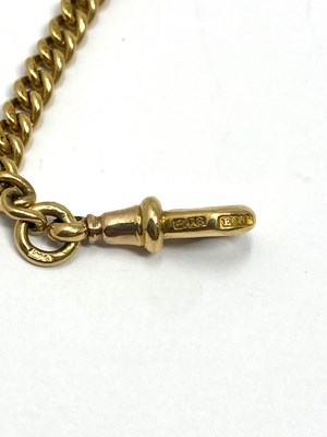 Lot 566 - GOLD ALBERT CHAIN, 1890s