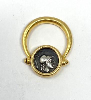 Lot 791 - BULGARI: ANCIENT COIN RING/PENDANT, 2ND CENTURY BC AND 1980s