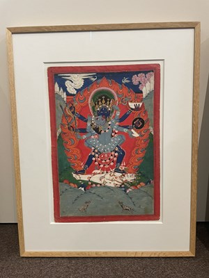 Lot 160 - A GROUP OF FIVE HINDU TANTRIC PAINTINGS, NEPAL, 19TH CENTURY