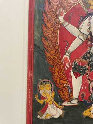 Lot 160 - A GROUP OF FIVE HINDU TANTRIC PAINTINGS, NEPAL, 19TH CENTURY