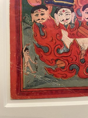 Lot 160 - A GROUP OF FIVE HINDU TANTRIC PAINTINGS, NEPAL, 19TH CENTURY