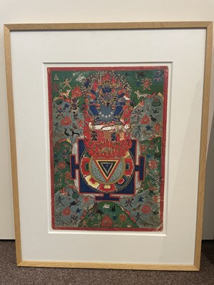 Lot 160 - A GROUP OF FIVE HINDU TANTRIC PAINTINGS, NEPAL, 19TH CENTURY