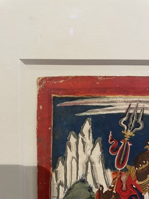 Lot 160 - A GROUP OF FIVE HINDU TANTRIC PAINTINGS, NEPAL, 19TH CENTURY