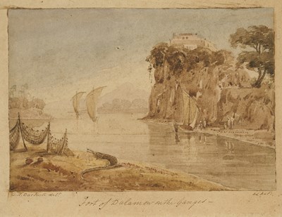 Lot 43 - DARTNELL, GEORGE RUSSELL (1799/1800-1878), THREE WATERCOLOURS OF INDIAN VIEWS, INDIA, CIRCA 1825-30