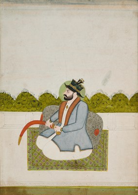 Lot 90 - TWO PORTRAITS AND A DEPICTION OF AN ANTELOPE, INDIA, 20TH CENTURY