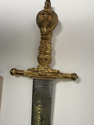 Lot 8 - A ROYAL COMPANY OF ARCHERS CAP, COAT, AND SWORD, 20TH CENTURY