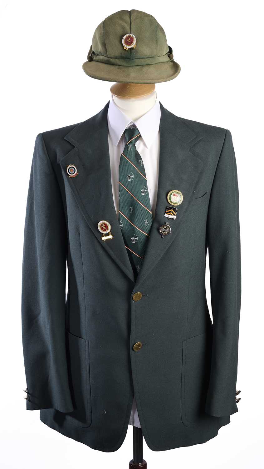 Lot 18 - A CONTEMPORARY ROYAL TOXOPHILITE SOCIETY UNIFORM AND AN ARCHER'S CAP